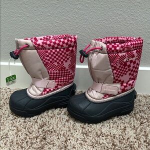 Columbia Pink/Black Winter Boots, toddler 10